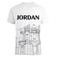 Jordan Women V Neck T Shirt Al-Khazneh in Jordan Simple - Wonder Print Shop