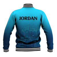 Jordan Baseball Jacket Al-Khazneh in Jordan Blue Gradient LT9 - Wonder Print Shop