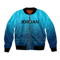 Jordan Bomber Jacket Al-Khazneh in Jordan Blue Gradient LT9 - Wonder Print Shop