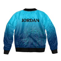 Jordan Bomber Jacket Al-Khazneh in Jordan Blue Gradient LT9 - Wonder Print Shop