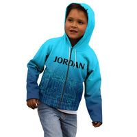 Jordan Kid Hoodie Al-Khazneh in Jordan Blue Gradient - Wonder Print Shop