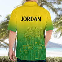 Jordan Hawaiian Shirt Al-Khazneh in Jordan Green Gradient - Wonder Print Shop