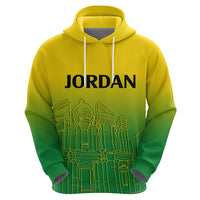 Jordan Hoodie Al-Khazneh in Jordan Green Gradient - Wonder Print Shop