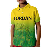 Jordan Polo Shirt for Kid Al Khazneh in Jordan Green Gradient - Wonder Print Shop