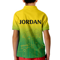 Jordan Polo Shirt for Kid Al Khazneh in Jordan Green Gradient - Wonder Print Shop
