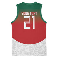 2026 World Football Host Country Mexico Custom Basketball Jersey Green Version