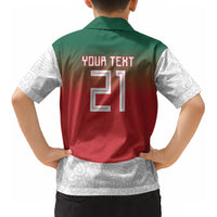 2026 World Football Host Country Mexico Custom Kid Hawaiian Shirt Green Version LT9