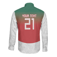 2026 World Football Host Country Mexico Custom Long Sleeve Button Shirt Green Version