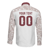 2026 World Football Host Country Mexico Custom Long Sleeve Button Shirt White Version
