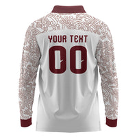 2026 World Football Host Country Mexico Custom Long Sleeve Polo Shirt White Version