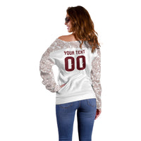 2026 World Football Host Country Mexico Custom Off Shoulder Sweater White Version