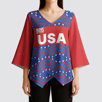 2026 World Football Host Country United States Custom Kimono Sleeve Blouse