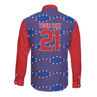 2026 World Football Host Country United States Custom Long Sleeve Button Shirt