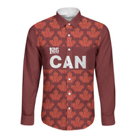 2026 World Football Host Country Canada Custom Long Sleeve Button Shirt