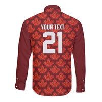 2026 World Football Host Country Canada Custom Long Sleeve Button Shirt