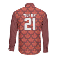 2026 World Football Host Country Canada Custom Long Sleeve Button Shirt
