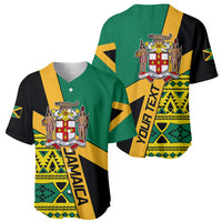 Personalised Jamaica Baseball Jersey Ethnic Style In Jamaican Flag LT9 - Wonder Print Shop