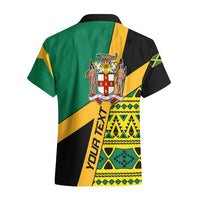 Personalised Jamaica Hawaiian Shirt Ethnic Style In Jamaican Flag - Wonder Print Shop