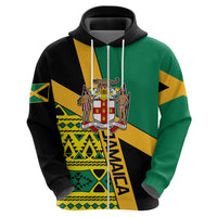 Personalised Jamaica Hoodie Ethnic Style In Jamaican Flag - Wonder Print Shop