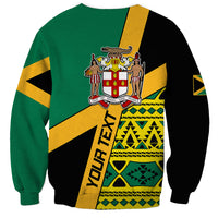 Personalised Jamaica Sweatshirt Ethnic Style In Jamaican Flag - Wonder Print Shop