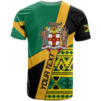 Personalised Jamaica T Shirt Ethnic Style In Jamaican Flag - Wonder Print Shop