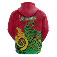 Vanuatu Islands Hoodie Polynesian Tattoo and Sea Turtle - Wonder Print Shop