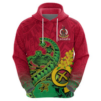 Vanuatu Islands Hoodie Polynesian Tattoo and Sea Turtle - Wonder Print Shop