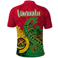 Vanuatu Islands Polo Shirt Polynesian Tattoo and Sea Turtle - Wonder Print Shop