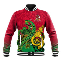Personalised Vanuatu Islands Baseball Jacket Polynesian Tattoo and Sea Turtle LT9 - Wonder Print Shop