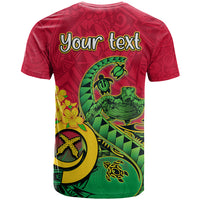 Personalised Vanuatu Islands T Shirt Polynesian Tattoo and Sea Turtle - Wonder Print Shop
