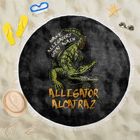 Alligator Alcatraz Est 2025 Beach Blanket Vintage Retro - Wonder Print Shop