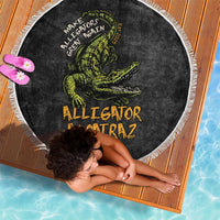 Alligator Alcatraz Est 2025 Beach Blanket Vintage Retro - Wonder Print Shop