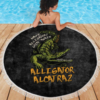 Alligator Alcatraz Est 2025 Beach Blanket Vintage Retro - Wonder Print Shop