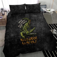 Alligator Alcatraz Est 2025 Bedding Set Vintage Retro - Wonder Print Shop