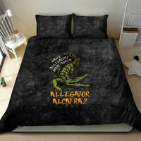 Alligator Alcatraz Est 2025 Bedding Set Vintage Retro - Wonder Print Shop