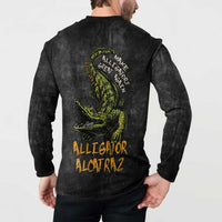 Alligator Alcatraz Est 2025 Button Sweatshirt Vintage Retro - Wonder Print Shop