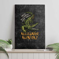 Alligator Alcatraz Est 2025 Canvas Wall Art Vintage Retro - Wonder Print Shop