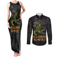 Alligator Alcatraz Est 2025 Couples Matching Tank Maxi Dress and Long Sleeve Button Shirt Vintage Retro - Wonder Print Shop