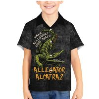 Alligator Alcatraz Est 2025 Family Matching Mermaid Dress and Hawaiian Shirt Vintage Retro - Wonder Print Shop