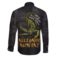 Alligator Alcatraz Est 2025 Family Matching Short Sleeve Bodycon Dress and Hawaiian Shirt Vintage Retro - Wonder Print Shop