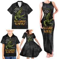 Alligator Alcatraz Est 2025 Family Matching Tank Maxi Dress and Hawaiian Shirt Vintage Retro - Wonder Print Shop