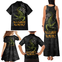 Alligator Alcatraz Est 2025 Family Matching Tank Maxi Dress and Hawaiian Shirt Vintage Retro - Wonder Print Shop