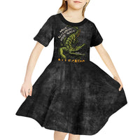 Alligator Alcatraz Est 2025 Kid Short Sleeve Dress Vintage Retro - Wonder Print Shop