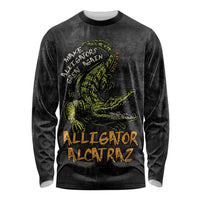 Alligator Alcatraz Est 2025 Long Sleeve Shirt Vintage Retro - Wonder Print Shop