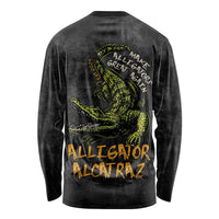 Alligator Alcatraz Est 2025 Long Sleeve Shirt Vintage Retro - Wonder Print Shop