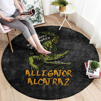 Alligator Alcatraz Est 2025 Round Carpet Vintage Retro - Wonder Print Shop