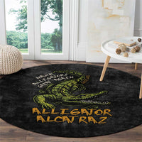 Alligator Alcatraz Est 2025 Round Carpet Vintage Retro - Wonder Print Shop