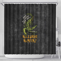 Alligator Alcatraz Est 2025 Shower Curtain Vintage Retro - Wonder Print Shop