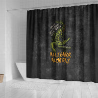 Alligator Alcatraz Est 2025 Shower Curtain Vintage Retro - Wonder Print Shop