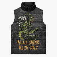 Alligator Alcatraz Est 2025 Sleeveless Puffer Jacket Vintage Retro - Wonder Print Shop